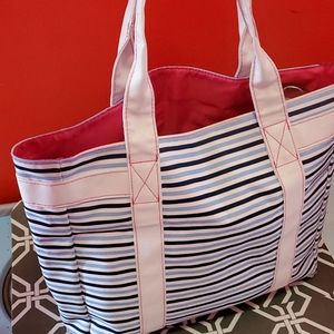 Simple Tote Blue White Stripe 💙